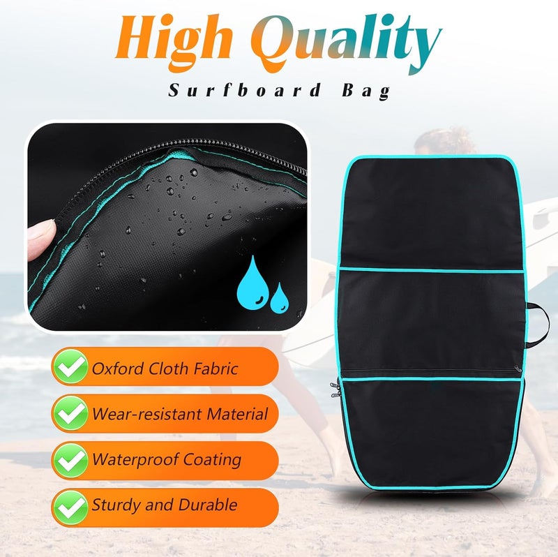 Dawitrly Surfboard Bag, Surfboard Cover Bodyboard Carry Bags, 48 * 26 inch Paddleboard Bag with Handle Carrying Strap, Double Zipper and Storage Pocket for Outdoor Travel - Image 4